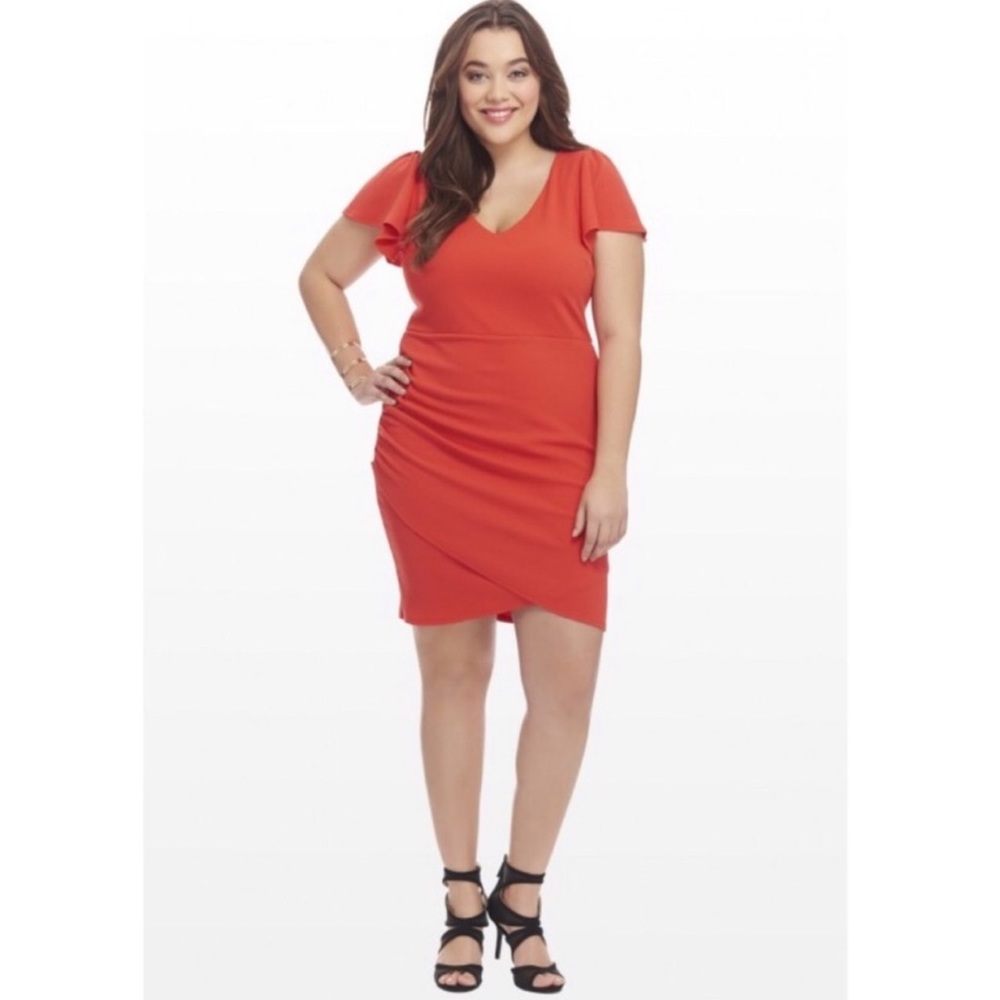Fashion to Figure Tegan Flutter Sleeve Dress
